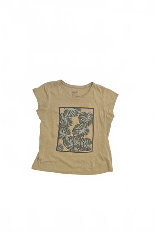 Dievčenské tričko Pepperts s potlačou, farba khaki, veľkosť 146