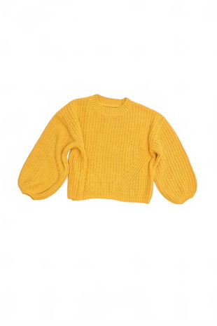 Dievčenský sveter F&F, farba žltá, veľkosť 7-8 r