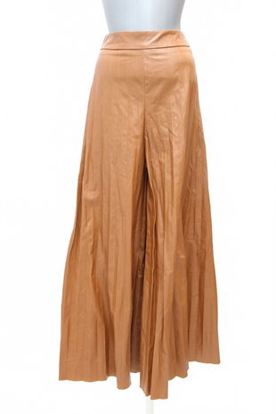 Dámske nohavice Shein, farba hnedá, veľkosť XS