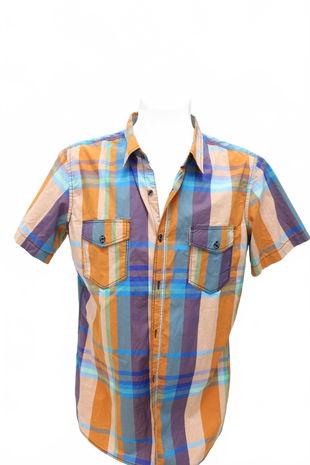 Pánská košile s krátkým rukávem Just Play, barva vícebarevná, velikost L
