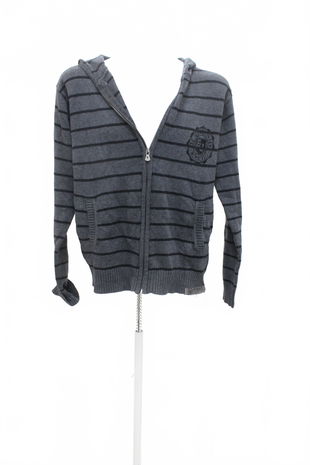 Pánská mikina Exe Jeans s potiskem, barva pruhovaná, velikost XL