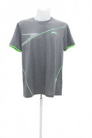 Pánské tričko Slazenger s potiskem, barva šedá, velikost L