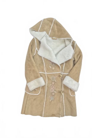 Dievčenský zimný kabát Cherokee, farba hnedá, veľkosť 7-8 r