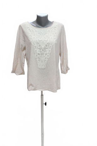 Dámské tričko George bez potisku, barva béžová, velikost 46