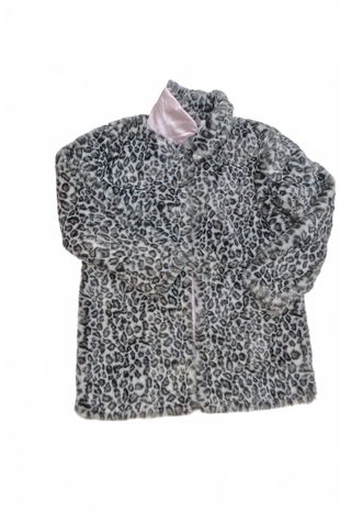 Dievčenský zimný kabát Genesis, farba zvieracie vzory, veľkosť 11-12 r