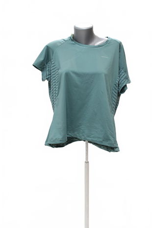 Dámske tričko Quechua bez potlače, farba tyrkysová, veľkosť L