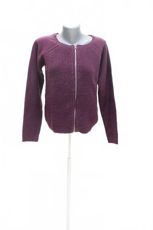 Dámska mikina Blancheporte bez potlače, farba fialová, veľkosť 38