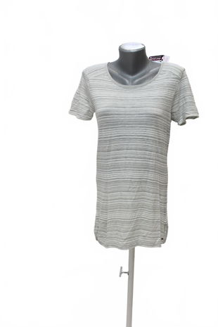 Dámské tričko Tommy Hilfiger bez potisku, barva pruhovaná, velikost XL