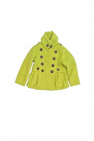 Dievčenský kabát Next, farba zelená, veľkosť 3-4 r