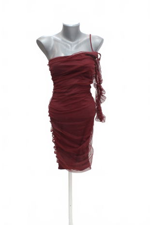 Dámske šaty Trendyol, farba bordó, veľkosť 36