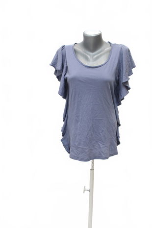 Dámske tričko Sisley bez potlače, farba modrá, veľkosť S