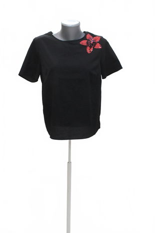 Dámske tričko Koton s potlačou, farba čierna, veľkosť 38