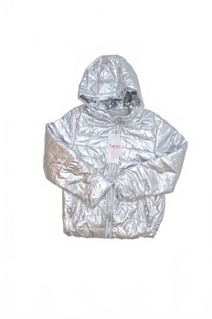 Dievčenská zimná bunda Genesis, farba strieborná, veľkosť 134
