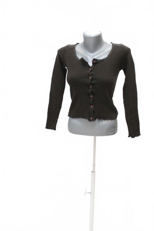 Dámske tričko Sisley bez potlače, farba hnedá, veľkosť S