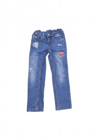 Dievčenské nohavice Y.f.k, farba denim, veľkosť 128