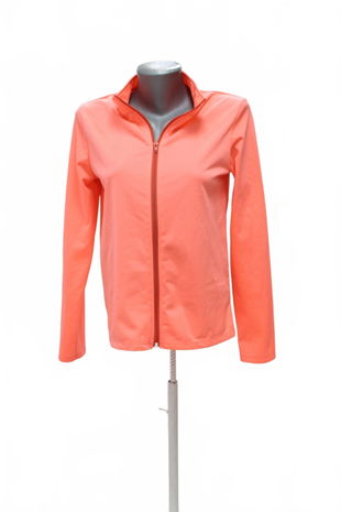 Dievčenská mikina Decathlon bez potlače, farba oranžová, veľkosť 12-13 r