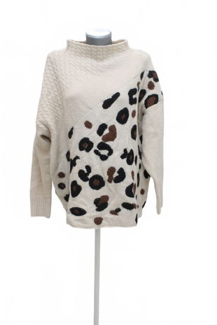 Dámský svetr Genesis, barva zvířecí vzory, velikost 48