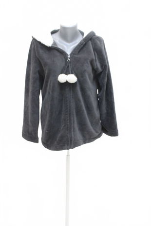 Dámska mikina Etam bez potlače, farba sivá, veľkosť M