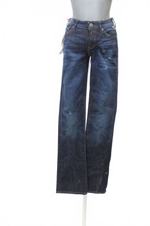 Dámske nohavice Replay, farba denim, veľkosť XS