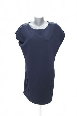 Dámske šaty Camaieu, farba modrá, veľkosť L