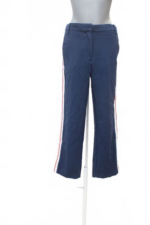 Dámske nohavice Tommy Jeans, farba modrá, veľkosť M