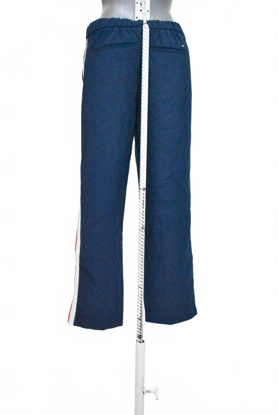 Dámske nohavice Tommy Jeans, farba modrá, veľkosť M