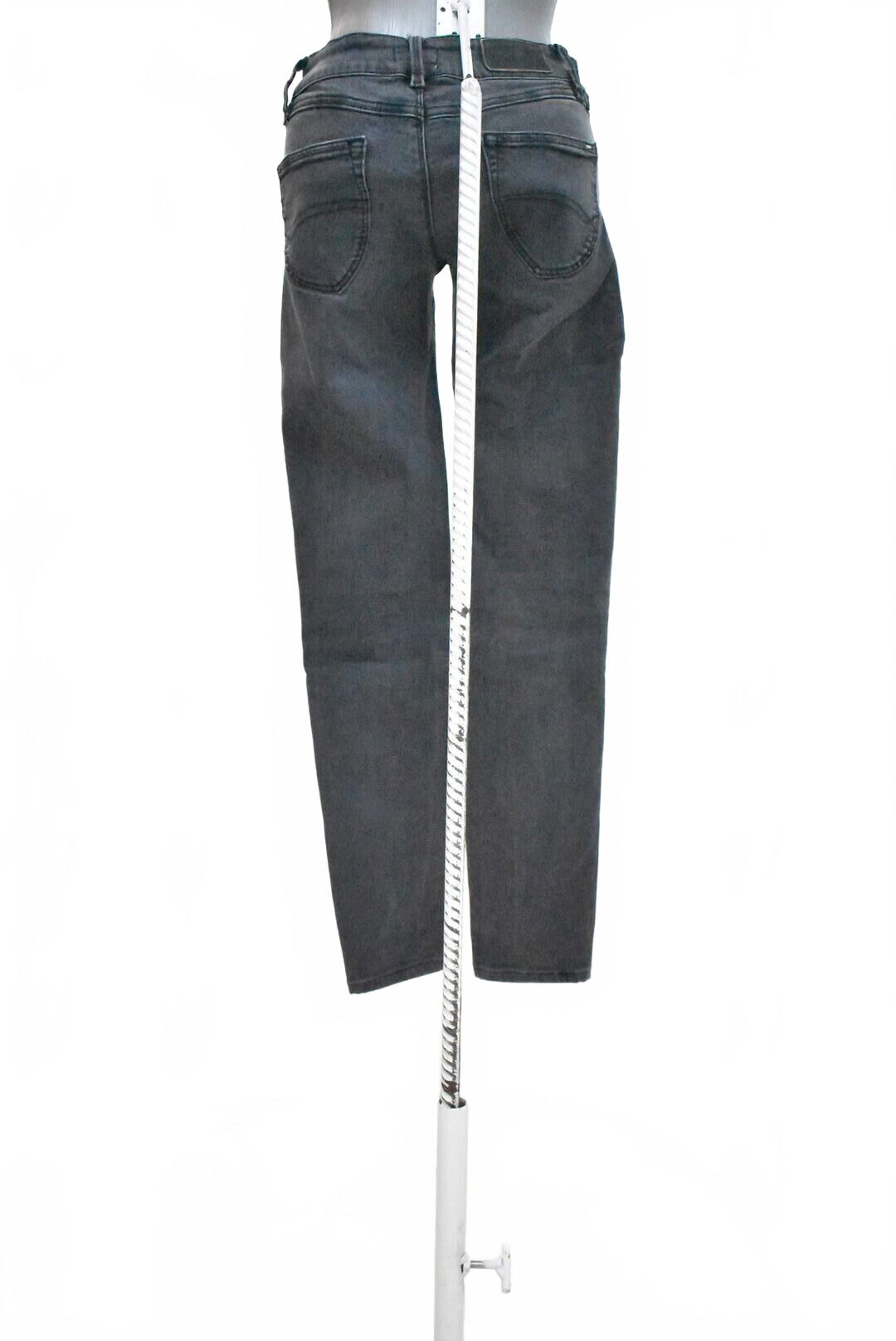 Dámske nohavice Tommy Hilfiger, farba sivá, veľkosť XS