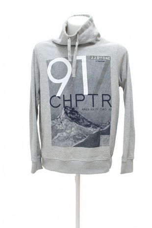 Pánská mikina Chapter One s potiskem, barva šedá, velikost L