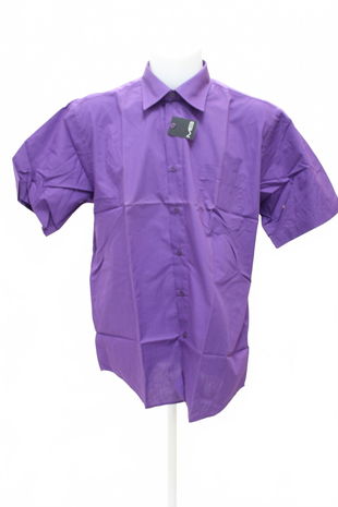Pánská košile s krátkým rukávem Genesis, barva fialová, velikost 42