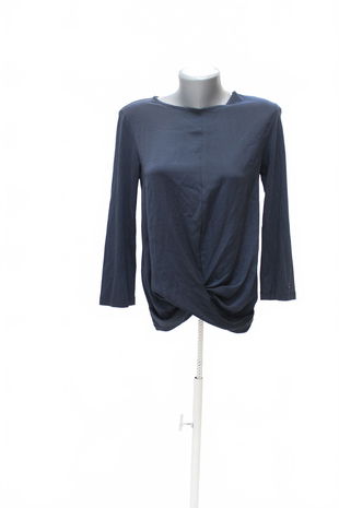 Dámske tričko Tommy Hilfiger bez potlače, farba modrá, veľkosť XS