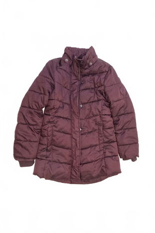 Dievčenská zimná bunda H&M, farba bordó, veľkosť 146