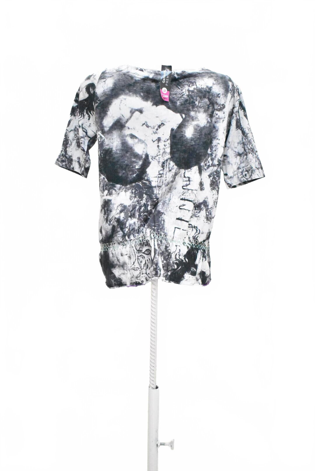 Dámske tričko Oui bez potlače, farba vzorovaná, veľkosť 40