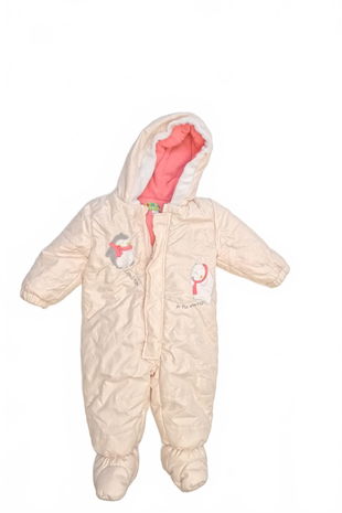 Dievčenská zimná kombinéza Pidilidi, farba béžová, veľkosť 9-12 m