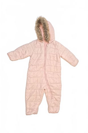 Dievčenská zimná kombinéza Lindex, farba ružová, veľkosť 80