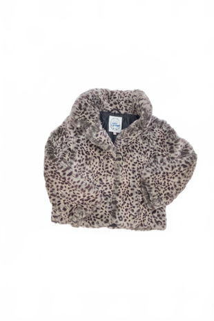 Dievčenský zimný kabát Marks & Spencer, farba zvieracie vzory, veľkosť 7-8 r