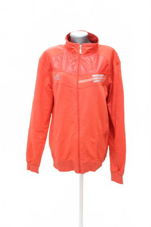 Dámská mikina Adidas bez potisku, barva oranžová, velikost 2XL