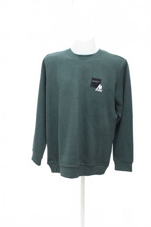 Pánská mikina Benter bez potisku, barva zelená, velikost XL