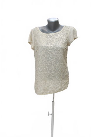 Dámske tričko Rocha.john Rocha bez potlače, farba béžová, veľkosť 40