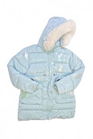 Dievčenská zimná bunda Genesis, farba tyrkysová, veľkosť 158