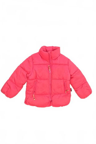Dievčenská zimná bunda H&M, farba ružová, veľkosť 110