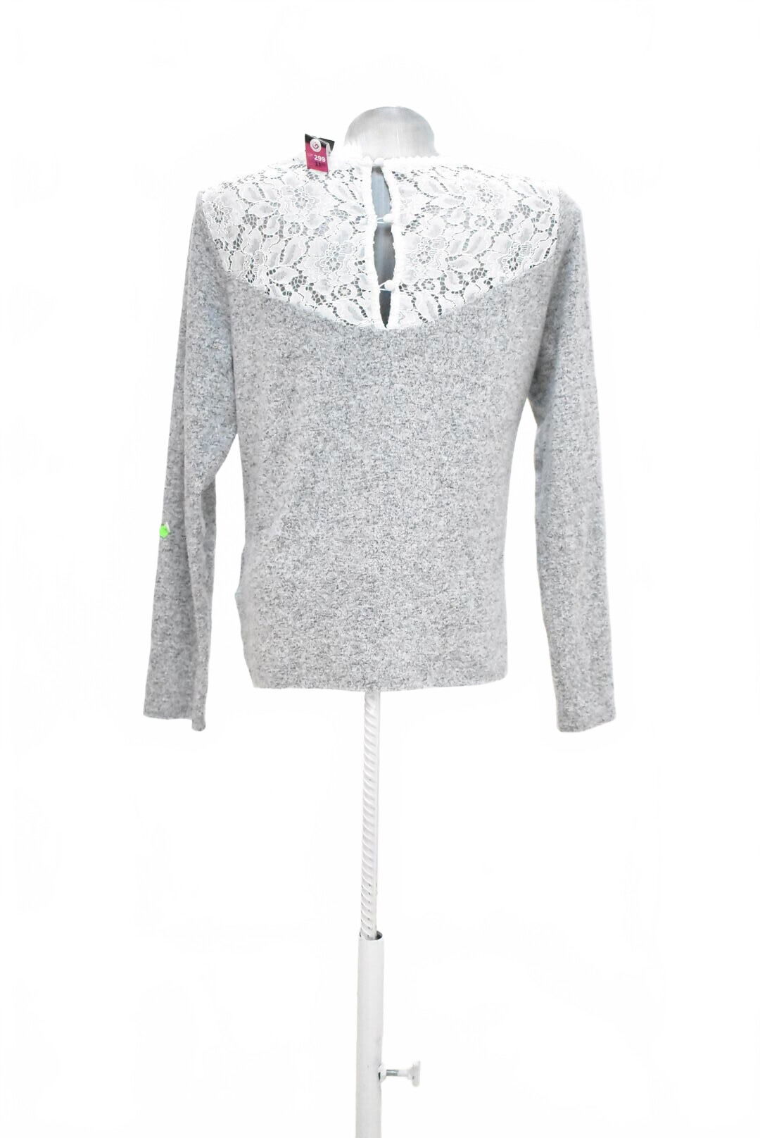 Dámske tričko Naf Naf bez potlače, farba sivá, veľkosť M