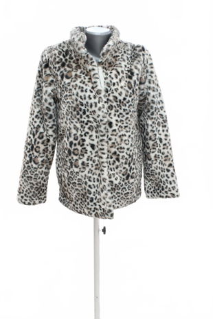 Dievčenský kabát F&F, farba zvieracie vzory, veľkosť 158