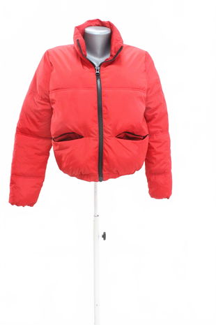 Dámska zimná bunda H&M, farba červená, veľkosť XS