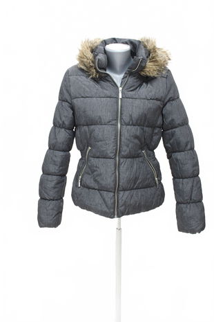 Dámska zimná bunda H&M, farba sivá, veľkosť 38