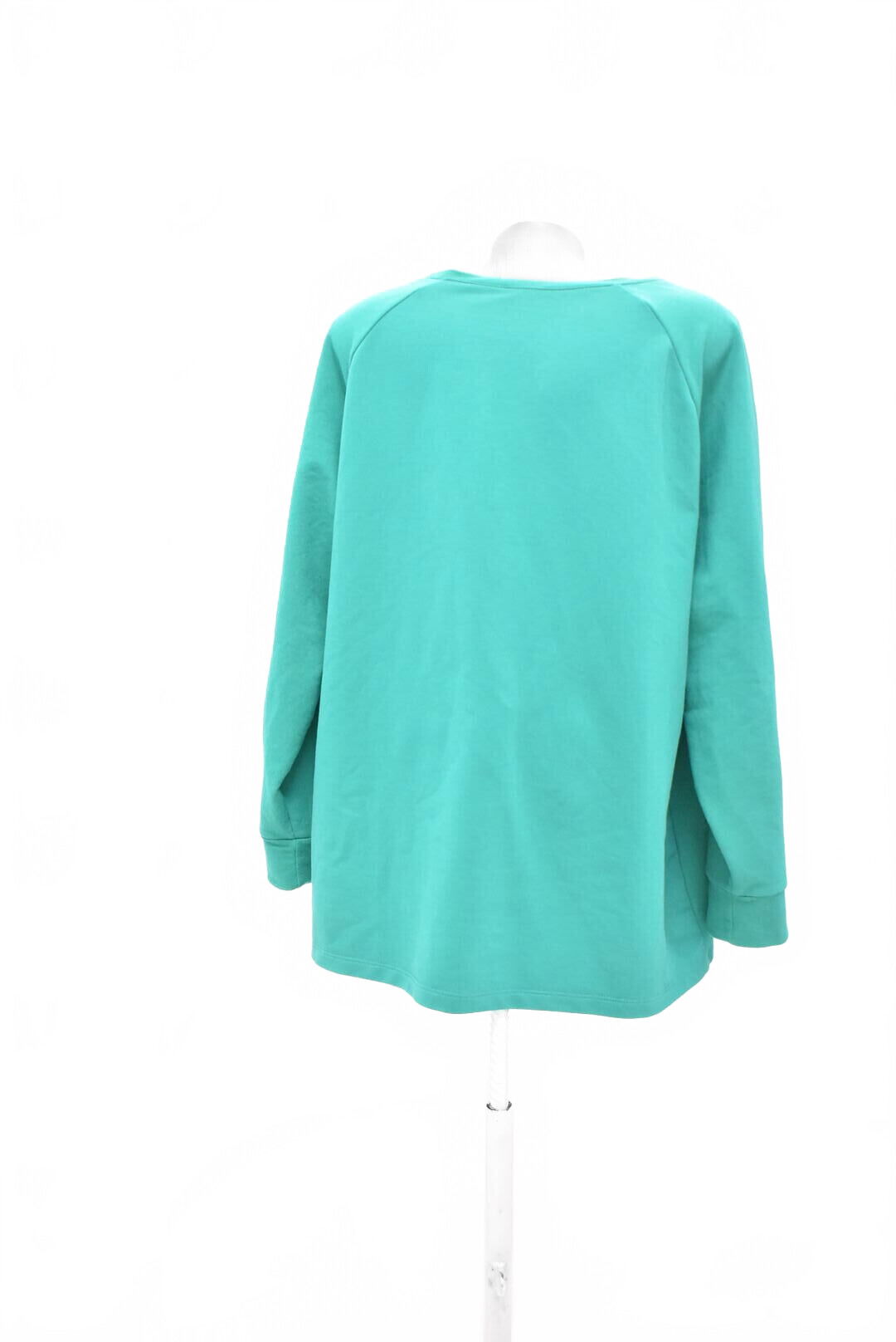 Dámská mikina Laura Torelli bez potisku, barva zelená, velikost XL