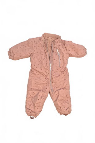 Dievčenská zimná kombinéza H&M, farba ružová, veľkosť 80