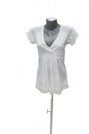 Dámske tričko Calvin Klein bez potlače, farba biela, veľkosť S