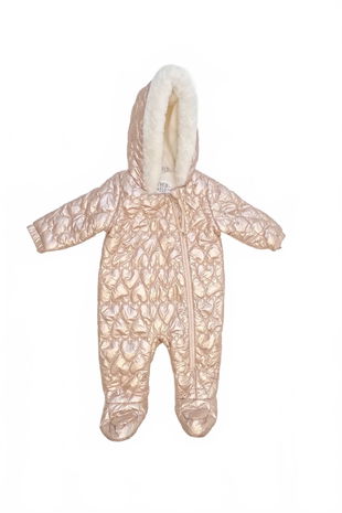Dievčenská zimná kombinéza F&F, farba béžová, veľkosť 6-9 m