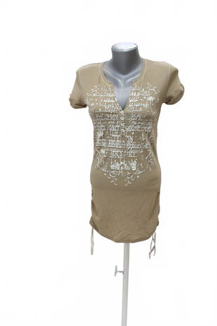 Dámske šaty Marc Cain, farba béžová, veľkosť S