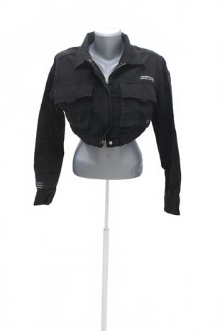 Dámska bunda Bershka, farba čierna, veľkosť S